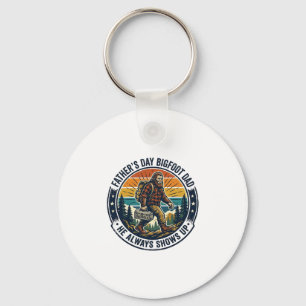 Father Day Bigfoot Dad Shirt Funny Forest Legend D Keychain