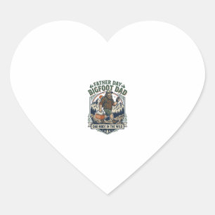 Father Day Bigfoot Dad Shirt Mythical Family Man R Heart Sticker