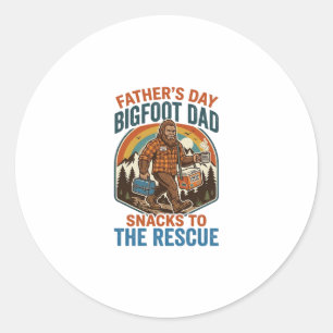 Father Day Bigfoot Dad Shirt Raising Kids Like A L Classic Round Sticker