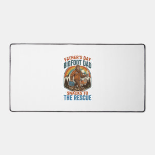 Father Day Bigfoot Dad Shirt Raising Kids Like A L Desk Mat