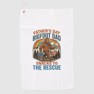 Father Day Bigfoot Dad Shirt Raising Kids Like A L Golf Towel