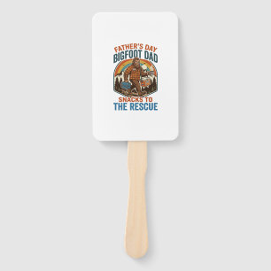Father Day Bigfoot Dad Shirt Raising Kids Like A L Hand Fan