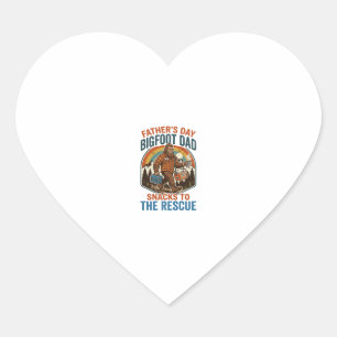 Father Day Bigfoot Dad Shirt Raising Kids Like A L Heart Sticker