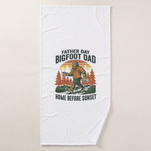Father Day Bigfoot Dad Shirt The Man The Myth The  Bath Towel