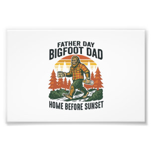 Father Day Bigfoot Dad Shirt The Man The Myth The Photo Print