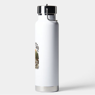 Father Day Bigfoot Dad Shirt Woodland Papa Retro G Water Bottle