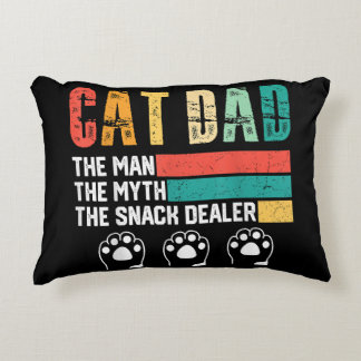 Father Day Cat Dad Accent Pillow