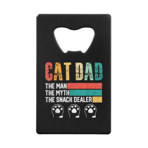Father Day Cat Dad Credit Card Bottle Opener