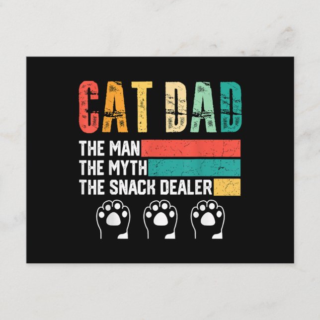 Father Day Cat Dad Enclosure Card (Front)