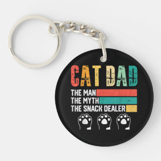 Father Day Cat Dad Keychain