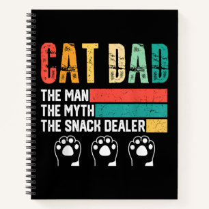 Father Day Cat Dad Notebook