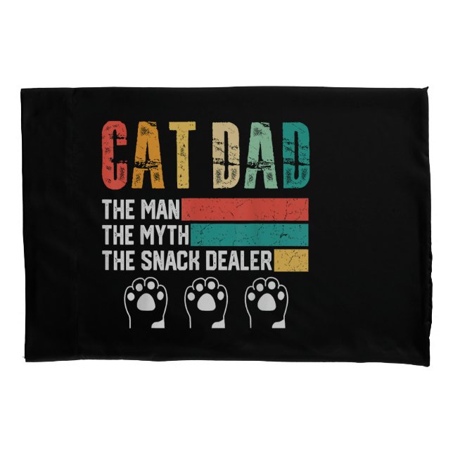 Father Day Cat Dad Pillowcase (Front)