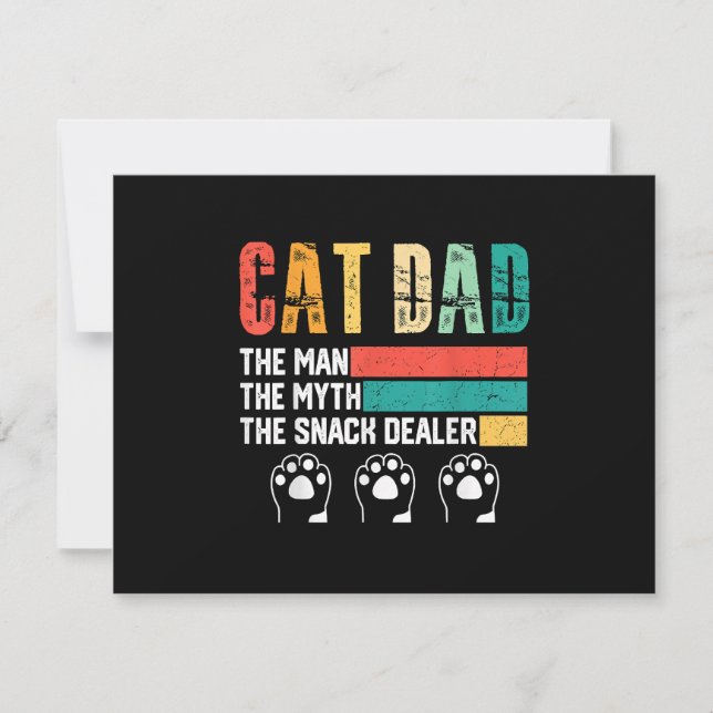 Father Day Cat Dad RSVP Card (Front)