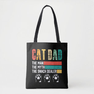 Father Day Cat Dad Tote Bag