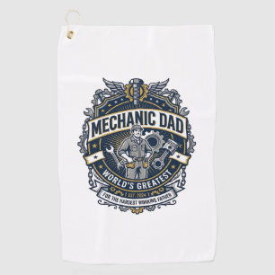 Father Day Mechanic Dad Shirt Funny Working Dad Gi Golf Towel