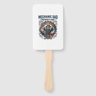 Father Day Mechanic Dad Shirt Funny Working Dad Gi Hand Fan