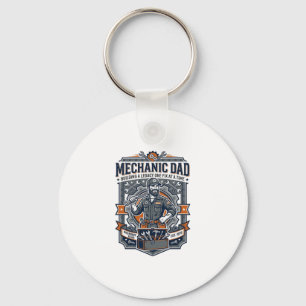 Father Day Mechanic Dad Shirt Funny Working Dad Gi Keychain