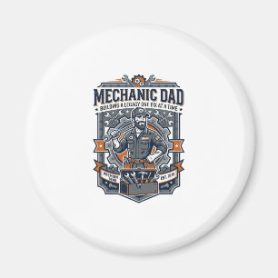 Father Day Mechanic Dad Shirt Funny Working Dad Gi Magnet