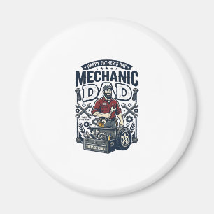 Father Day Mechanic Dad Shirt Funny Working Dad Gi Magnet