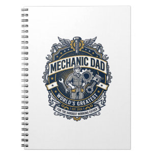 Father Day Mechanic Dad Shirt Funny Working Dad Gi Notebook