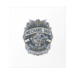 Father Day Mechanic Dad Shirt Funny Working Dad Gi Notepad