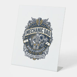 Father Day Mechanic Dad Shirt Funny Working Dad Gi Pedestal Sign