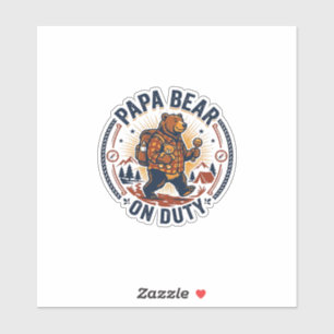Father Day Papa Bear On Duty Shirt Funny Animal Da