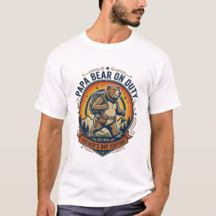 Father Day Papa Bear On Duty Shirt Funny Animal Da