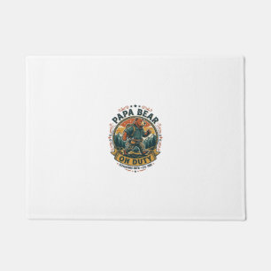 Father Day Papa Bear On Duty Shirt Funny Animal Da Doormat