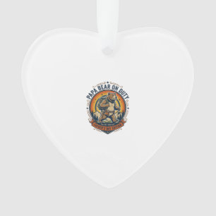 Father Day Papa Bear On Duty Shirt Funny Animal Da Ornament