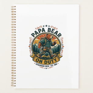 Father Day Papa Bear On Duty Shirt Funny Animal Da Planner