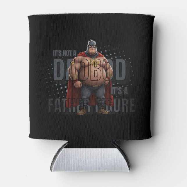 Father Figure Force: Unleash the Dad Bod Power! Can Cooler (Front)