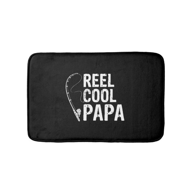 father fishing fishing rod bath mat (Front)