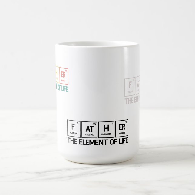 Father Funny Periodic Table Dad Coffee Mug (Center)