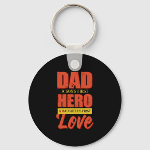 Father Gift Dad Hero Love Keychain