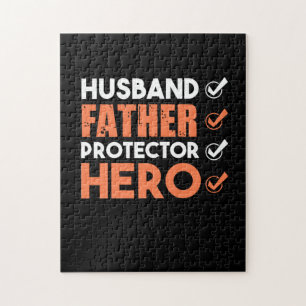 Father Gift Husband Father Hero Jigsaw Puzzle