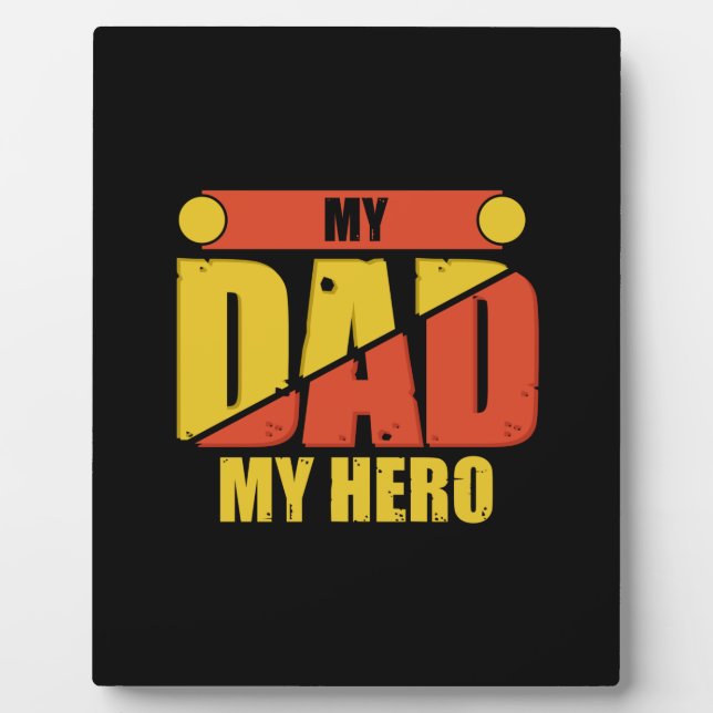 Father Gift | My Dad My Hero Plaque (Front)