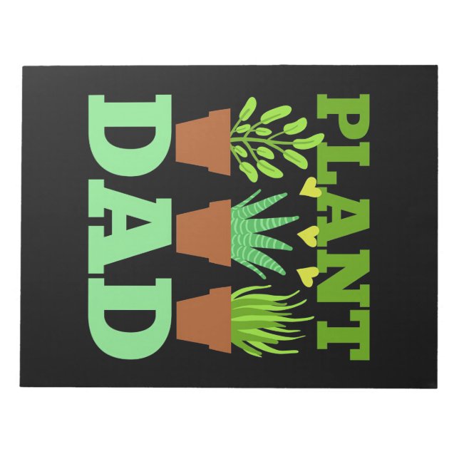 Father Gift Plant Dad Gardener Notepad (Front)