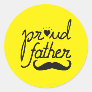 Father Gift Proud Daddy Classic Round Sticker