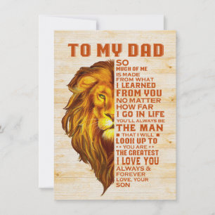 Father Gift To My Dad I Love You Invitation