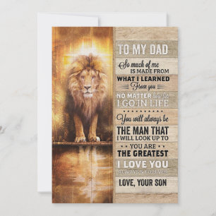 Father Gift To My Dad I Love You So Much Holiday Card