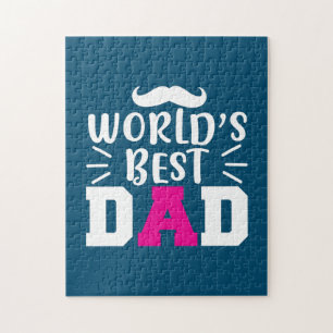 Father Gift World's Best Dad Jigsaw Puzzle