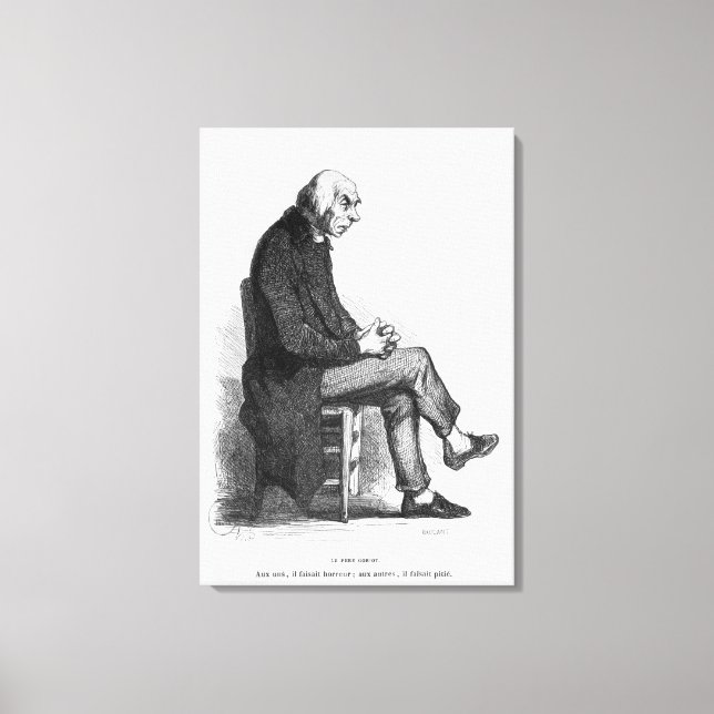 Father Goriot, illustration from 'Le Pere Canvas Print (Front)