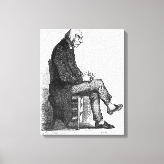 Father Goriot, illustration from 'Le Pere Canvas Print (Front)