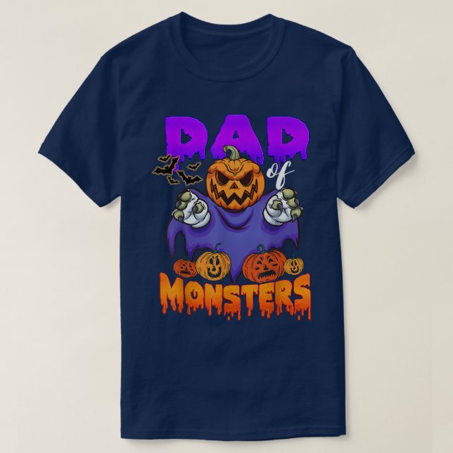 Father Halloween Costume Dad of Monsters Witch Mag T-Shirt (Design Front)