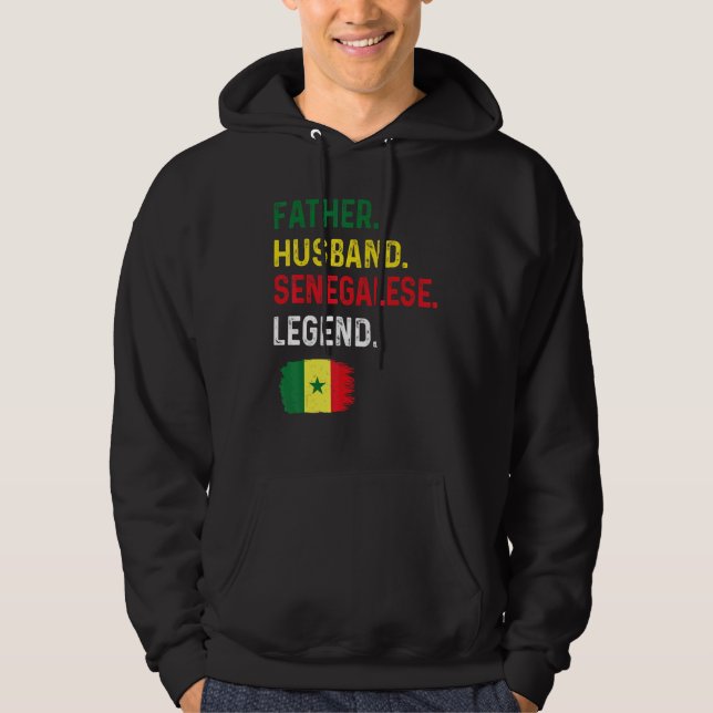 Father Husband Senegalese Legend Proud Dad Senegal Hoodie (Front)