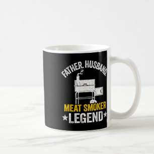 Father Husnd Meat Smoker Legend Grilling Dad Meat Coffee Mug