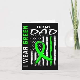 Father I Wear Green For My Dad Kidney Disease Awar Card