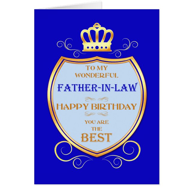 Father-in-Law Birthday with Shield (Front)