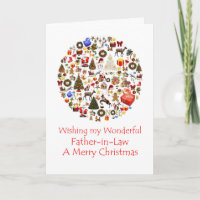 Father in Law Circle of Christmas Holiday Card